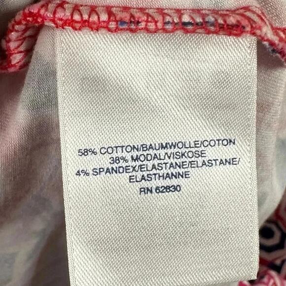 Lands’ End Print cap sleeve Dress Costal asymmetrical Twist tall plus size - Picture 5 of 9